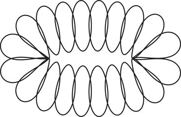 Abstract geometric vector illustration shape, ovals, spiral