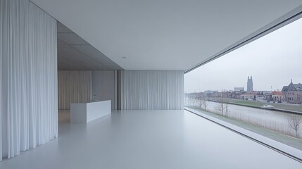 Minimalist Interior Design with River View