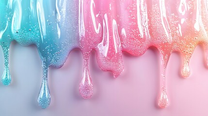 Naklejka premium Vibrant abstract background with colorful dripping paint effects. Generative AI