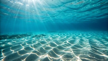 Stunning underwater ocean view with sunlight and clear water showcasing a tranquil marine world