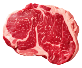 PNG raw marbled beef steak