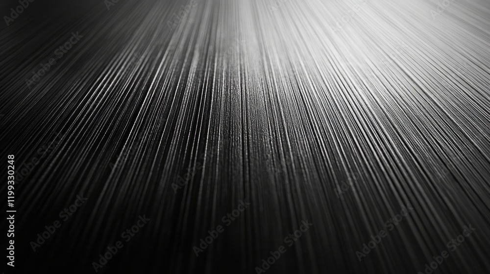 Poster abstract black and white textured background. lines converging to a light source.