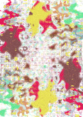 An abstract transparent psychedelic wavy vignette design element overlay.