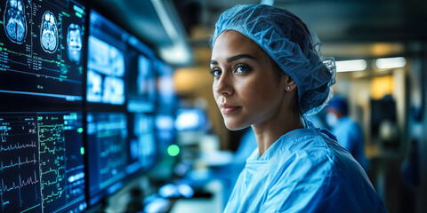 Healthcare Professional Utilizing Multimedia Case Management in Surgical Environment