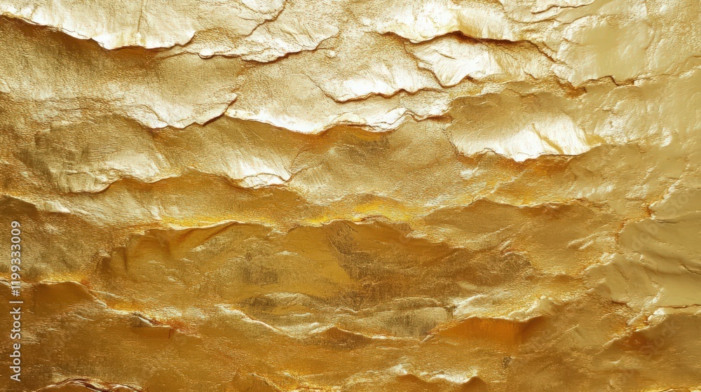 Poster a textured gold surface with layered and uneven patterns creating a sense of depth and shine