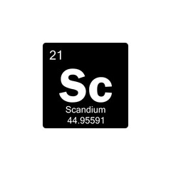 periodic table Scandium glyph icon
