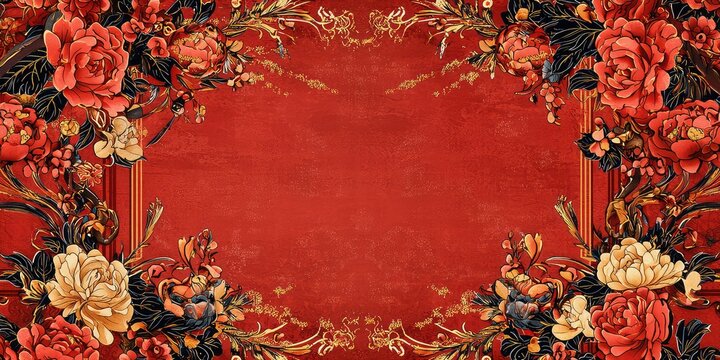 A celebratory design highlighting the Year of the Pig with traditional motifs.