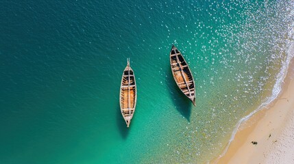 Two Boats on Turquoise Water