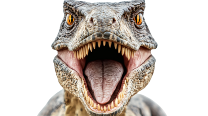 portrait of Dinosaur, isolated on white background.