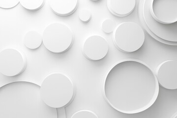 Minimalist design featuring overlapping circles in white shades,