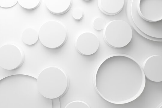 Minimalist design featuring overlapping circles in white shades,