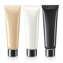 set of cosmetic bottles