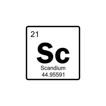 periodic table Scandium line icon