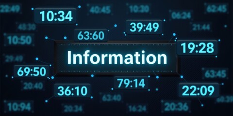 Obraz premium Dynamic information presentation on digital timers technology environment visual data concept for enhanced understanding