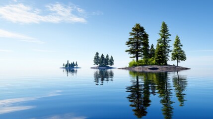 Tranquil Island Reflections
