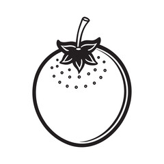 Tamarillo on white background 2.