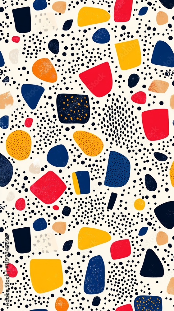 Poster abstract colorful shapes pattern.