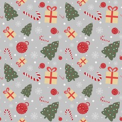 seamless pattern with christmas gifts