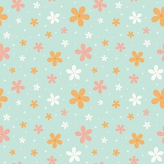 seamless background with flowers