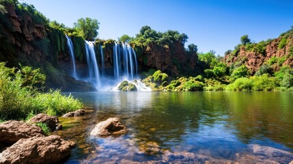 Serene Waterfall Landscape