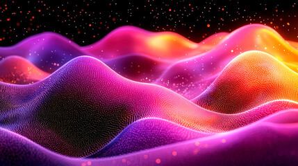 Obraz premium Abstract Colorful Waves: Vibrant Digital Art Background
