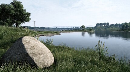 Serene River Landscape