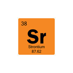 periodic table Strontium colored icon