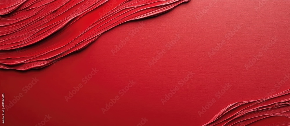 Poster elegant red textured background with smooth wave patterns and ample copy space for promotional use i