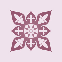 Vintage ornate linear ornaments in Kazakh traditional style. Asian floral designs. Abstract Asian elements of the national pattern of the ancient nomads of the Kyrgyz, Mongols, Kazakhs, Tatars. EPS10