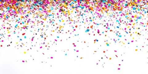 Vibrant Confetti in a Stylish Celebration Scene with Blank Space for Text