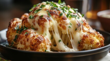 Melted Cheese Roasted Cauliflower: A Culinary Delight