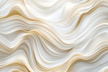 Fototapeta premium Captivating organic ripple patterns flow gracefully across a serene backdrop of beige and white, evoking a sense of calm and tranquility