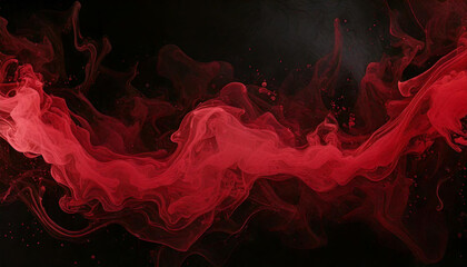 black abstract background with red elements - smooth motion, smoke, fog