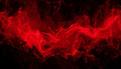 black abstract background with red elements - smooth motion, smoke, fog