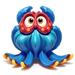 Fototapeta premium illustration of a cartoon monster isolated on white background