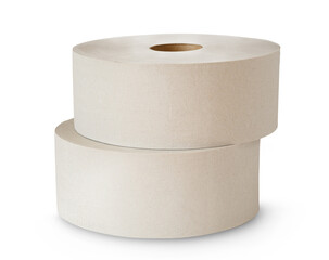 Two white toilet paper rolls