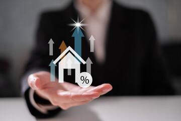 House investment loan debt interest rate increase property real estate home concept