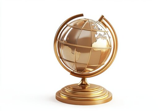 recommend clip art: 3D Global Business Icon Isolated and White Background