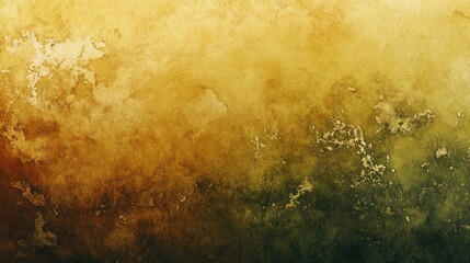 Textured Watercolor Background in Warm Yellow and Green Tones with Gradients and Empty Copy Space for Design Elements in Vertical Orientation