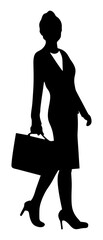 Shillouette of  business woman