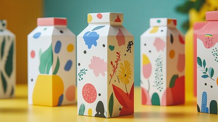 Vibrant Colorful Boxes with Unique Patterns Displaying Artistic Design and Creative Aesthetic Appeal