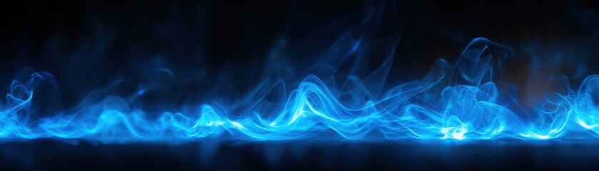 Obraz premium Dynamic blue flame motion abstract digital art visual effects creative environment artistic perspective energy concept