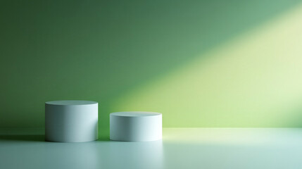 podium with neon gradient background