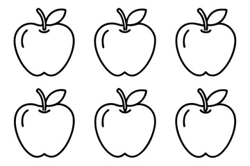 Apple Vector Bundle Line Art Collection
