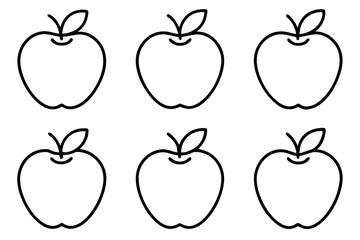 Apple Vector Bundle Line Art Collection