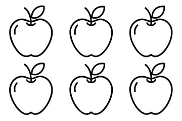 Apple Vector Bundle Line Art Collection