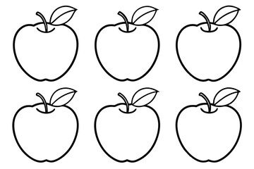 Apple Vector Bundle Line Art Collection