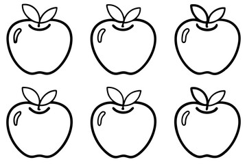 Apple Vector Bundle Line Art Collection