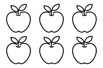 Apple Vector Bundle Line Art Collection