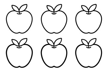 Apple Vector Bundle Line Art Collection